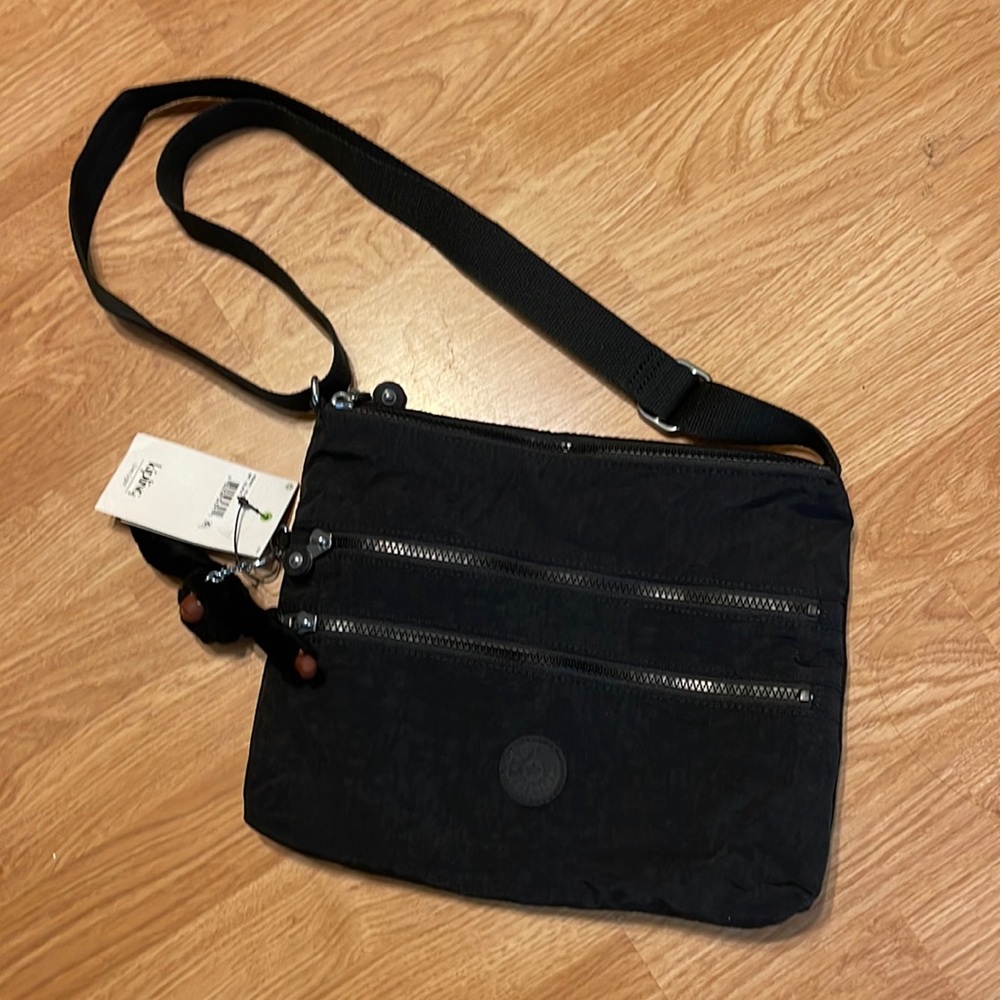 Kipling crossbody bag, black with monkey